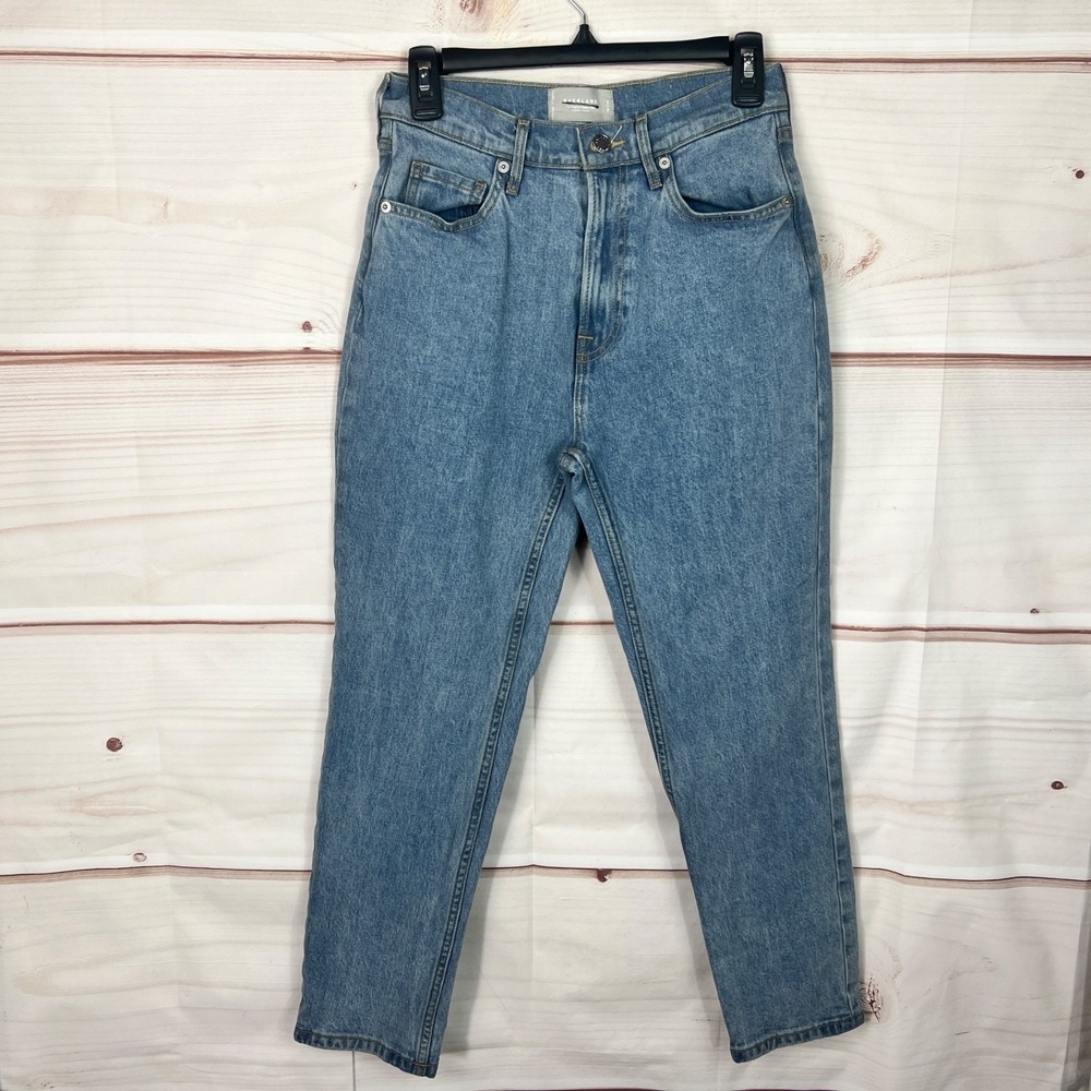 Everlane Jeans Women 26 Blue Original Cheeky Crop Denim Organic Cotton High Rise